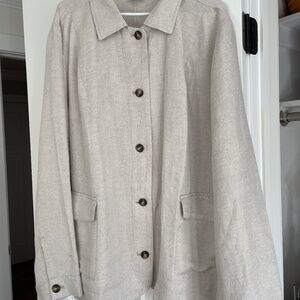 JJill Linen blend blazer/jacket. Beige